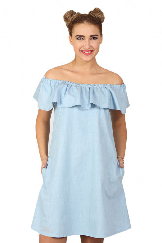 Платье для беременных и кормящих ЮЛА МАМА Chic (размер S, голубой)